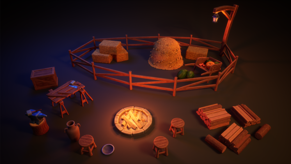 Medieval Stylized 3D Props 