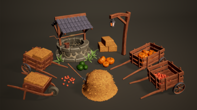 Medieval Stylized 3D Props 