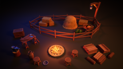 Medieval Stylized 3D Props 