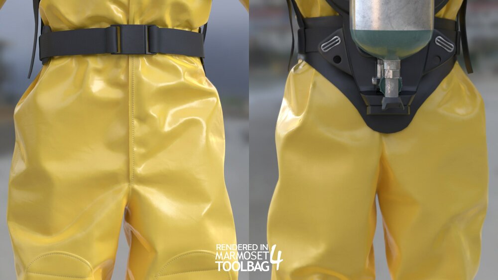 Man - Protective Suit - Modular - Rigged 