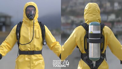 Man - Protective Suit - Modular - Rigged 