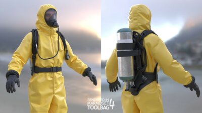 Man - Protective Suit - Modular - Rigged 