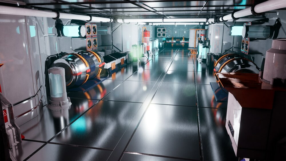 SciFi Industrial Environment / 15 Assets 