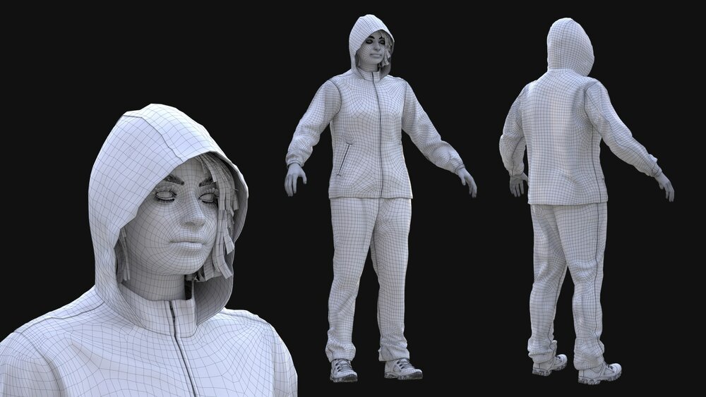 Woman - Military Uniform 3 - Modular - Rigged 