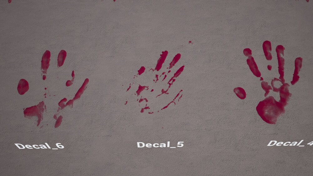 Bloody Hand Decal Pack 