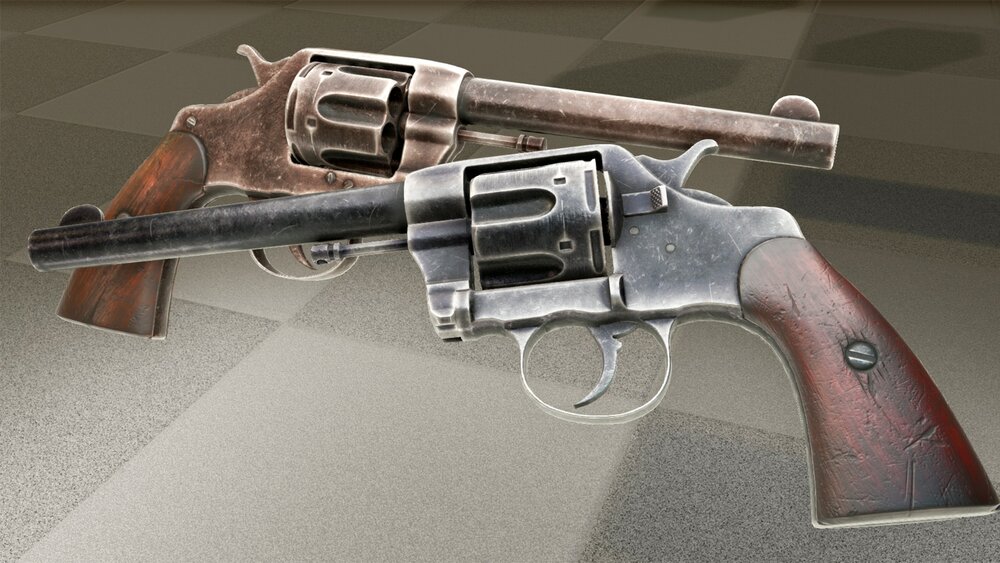 Animated Double Action Revolver 