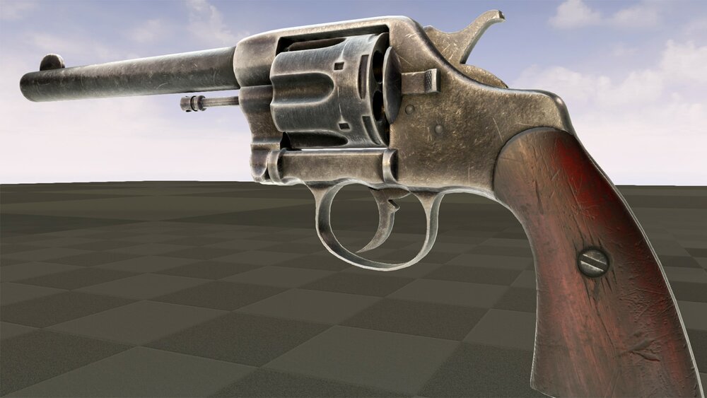 Animated Double Action Revolver 