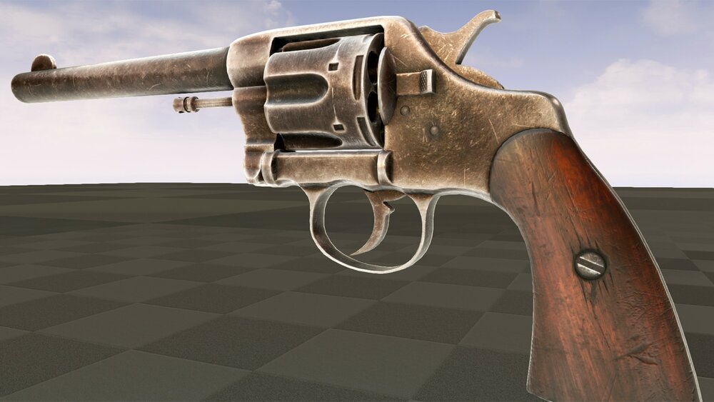 Animated Double Action Revolver 