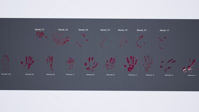 Bloody Hand Decal Pack 