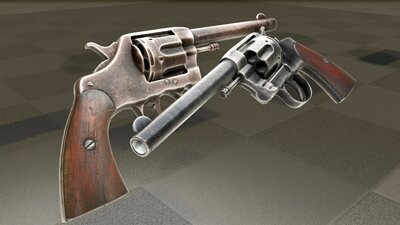 Animated Double Action Revolver 