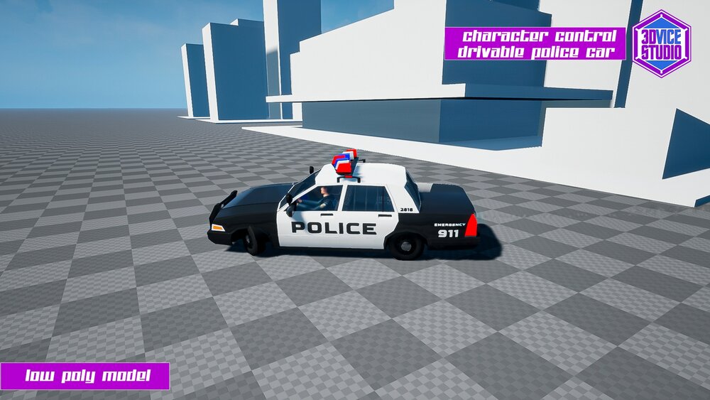 Character Controls Police Car 