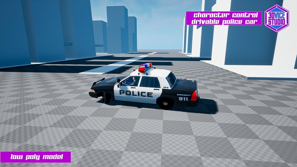 Character Controls Police Car 