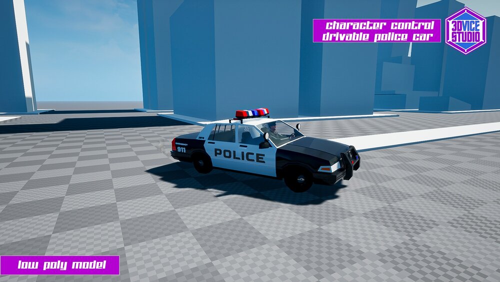 Character Controls Police Car 