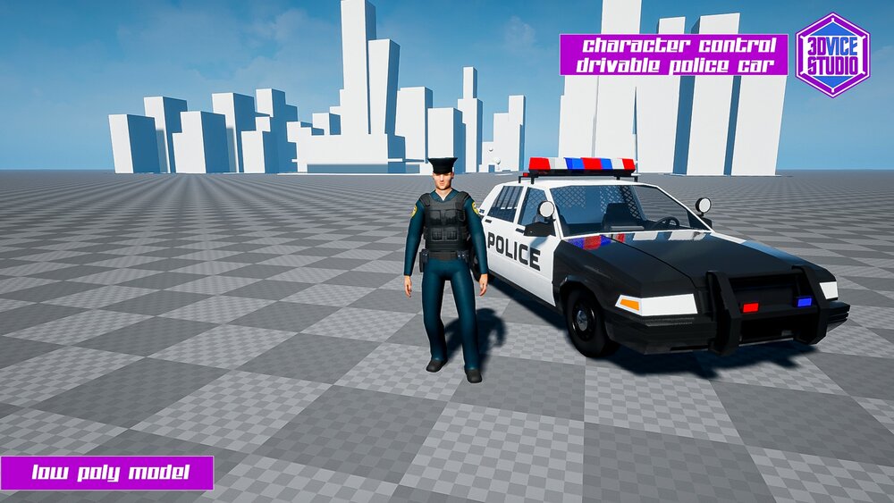 Character Controls Police Car 