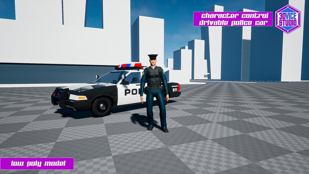 Character Controls Police Car 