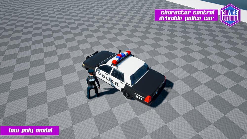 Character Controls Police Car 