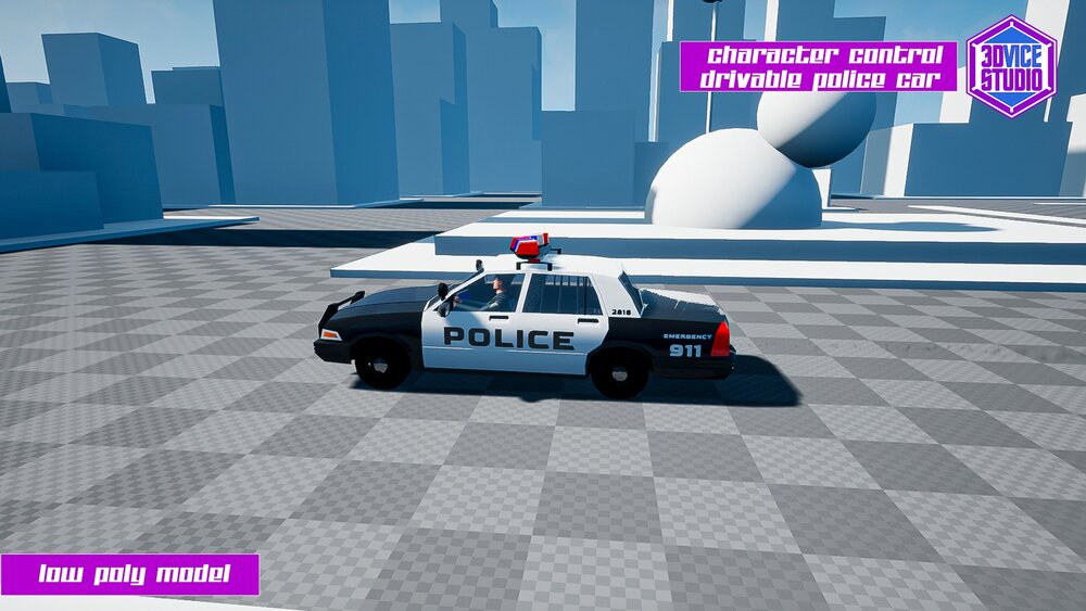 Character Controls Police Car 