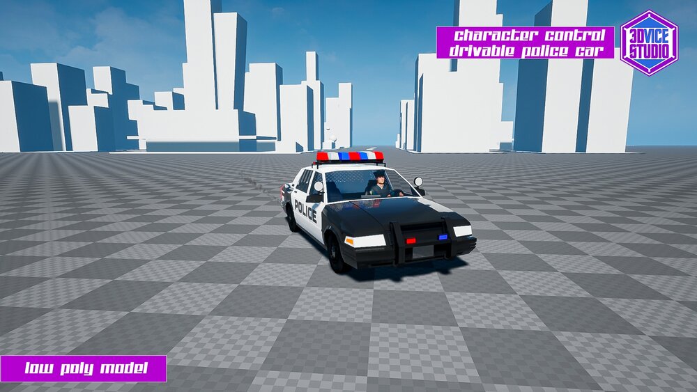 Character Controls Police Car 