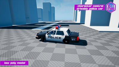 Character Controls Police Car 