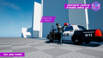 Character Controls Police Car 