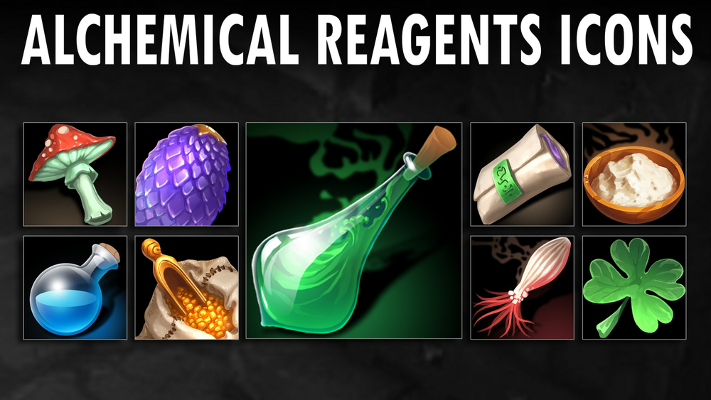 Alchemical Reagents Icons 