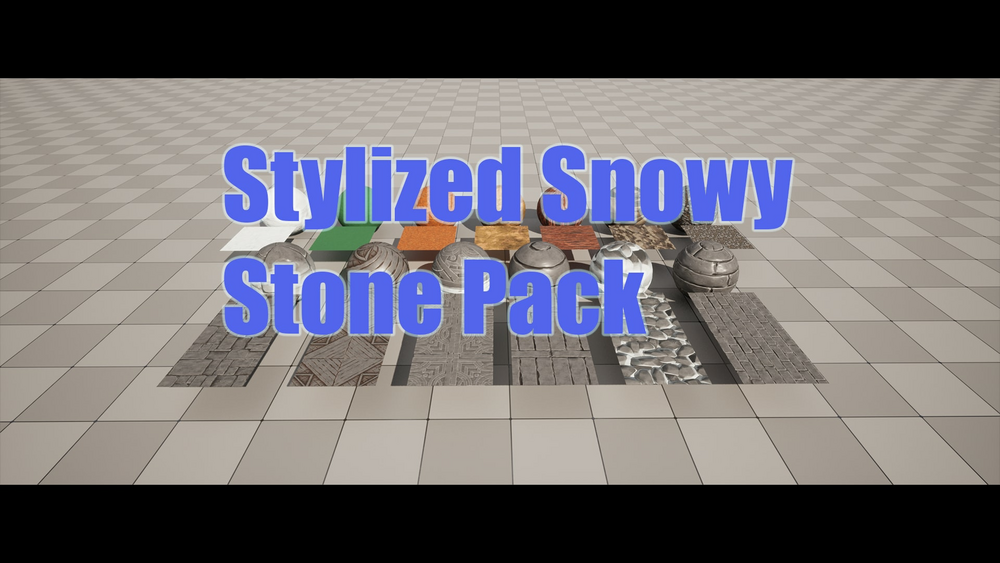 Stylized Snowy Stone Materials 