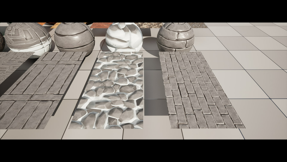 Stylized Snowy Stone Materials 