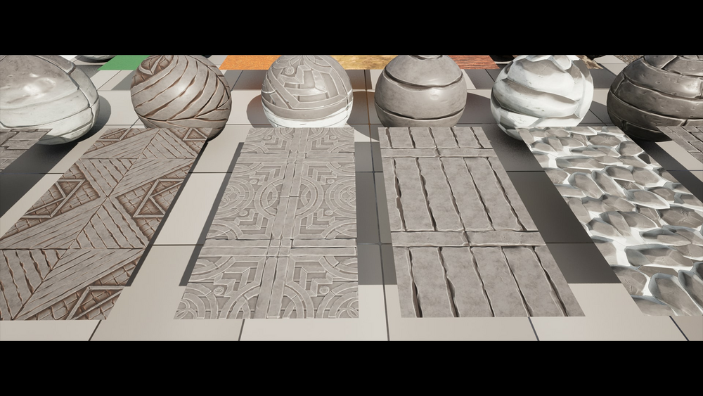 Stylized Snowy Stone Materials 