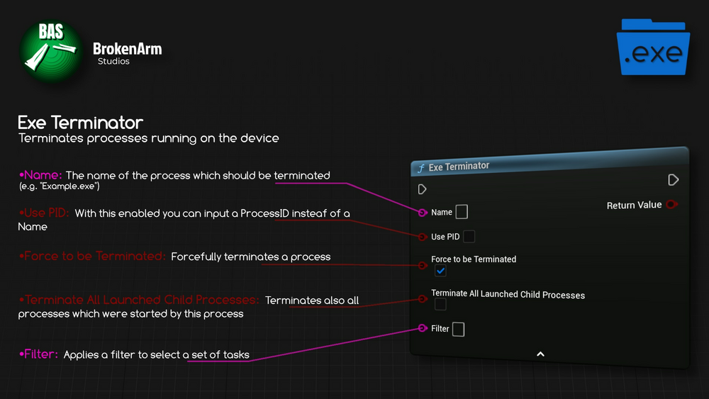 .exe Extension & Process Management 