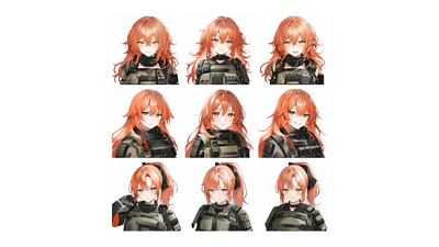 Anime Character Portraits - Military Pack 