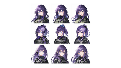 Anime Character Portraits - Military Pack 