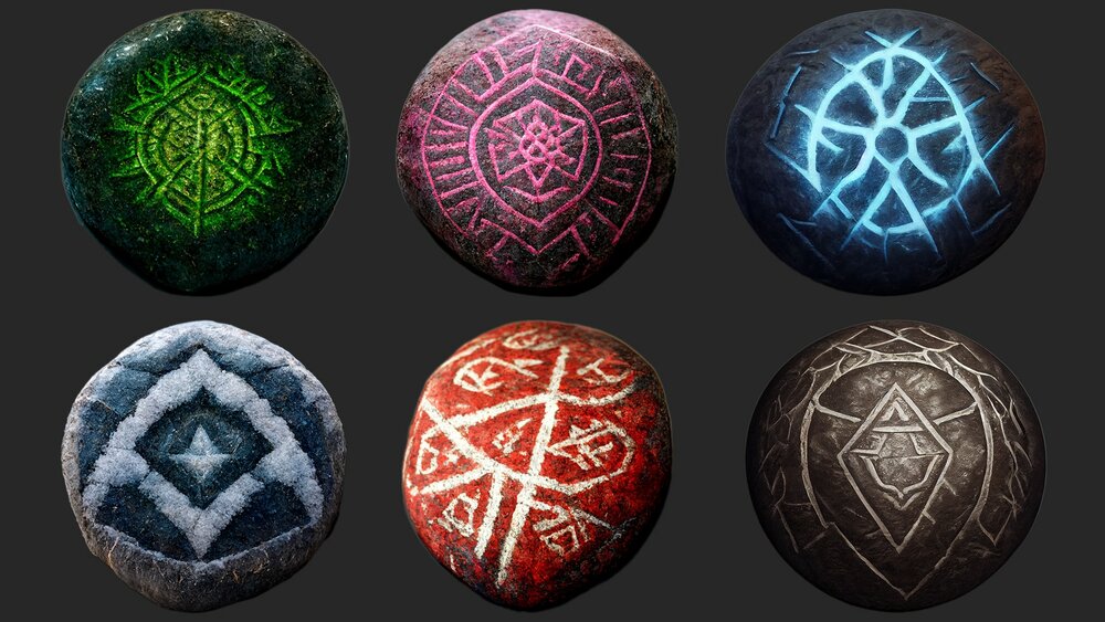 324 Round Runestones 