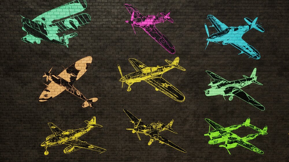 DECAL PACKAGE_WW2 FAMOUS PLANES 