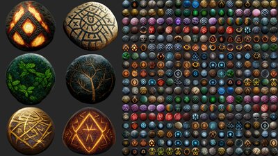 324 Round Runestones 