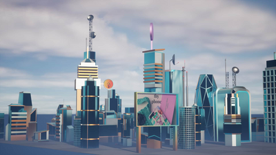 Background Building Pack: Modern and Sci-Fi buildings 