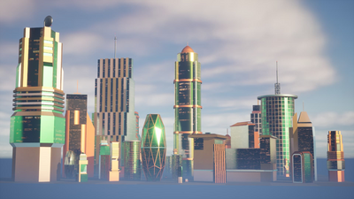 Background Building Pack: Modern and Sci-Fi buildings 