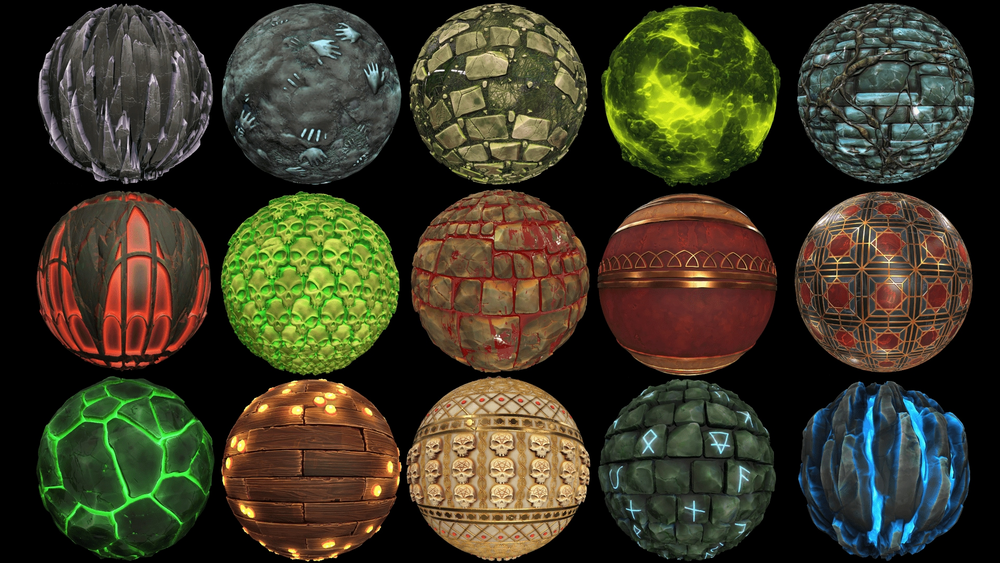 200+ Stylized Textures Bundle - RPG Environment 