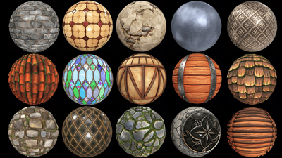 200+ Stylized Textures Bundle - RPG Environment 