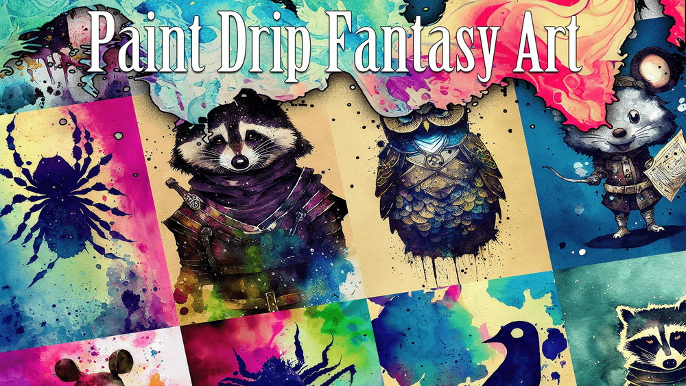 Animals 2 - Fantasy RPG Paint Drip Icons 