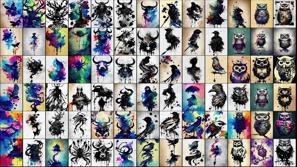 Animals 2 - Fantasy RPG Paint Drip Icons 