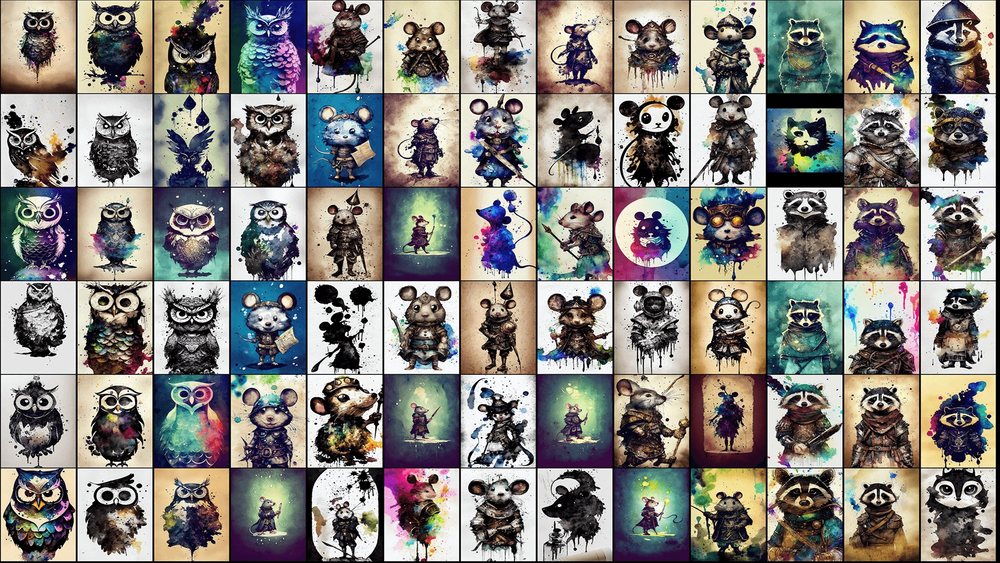 Animals 2 - Fantasy RPG Paint Drip Icons 