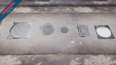 Street Decals 4K - Cracks - Grids - Gates - Manholes 