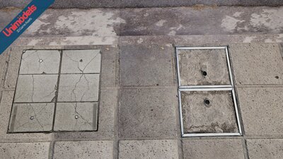 Street Decals 4K - Cracks - Grids - Gates - Manholes 