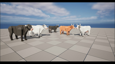 Animated Farm Animals - 3D LOW POLY 