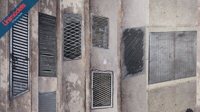 Street Decals 4K - Cracks - Grids - Gates - Manholes 