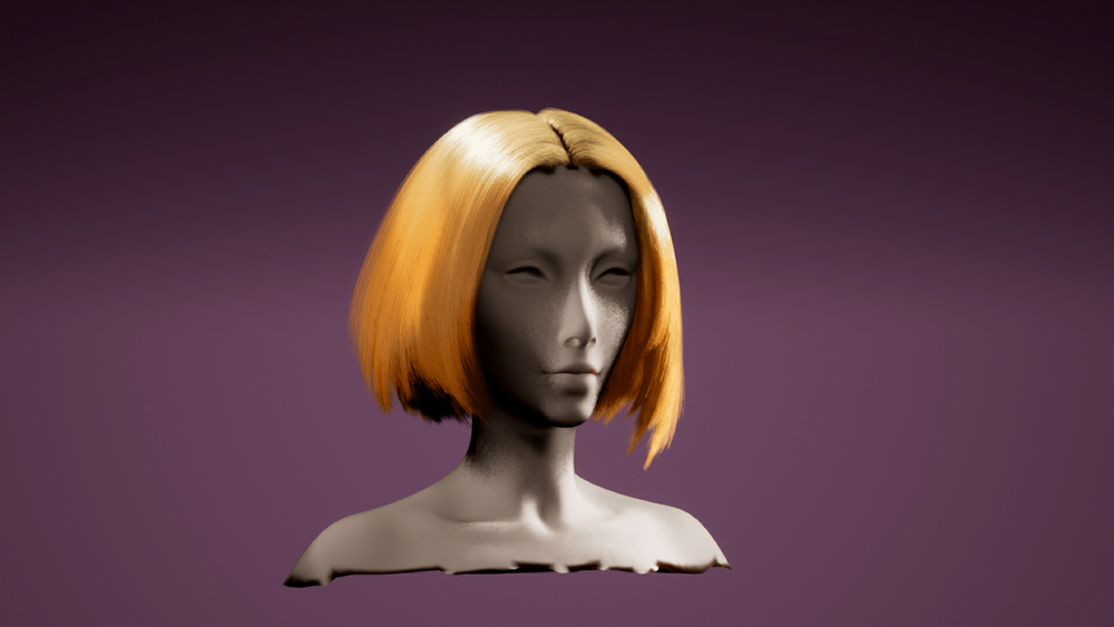 Female Stylized Hair For Game 