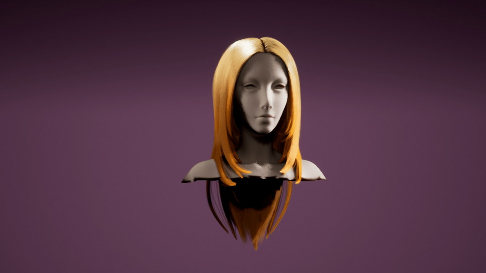 Female Stylized Hair For Game 