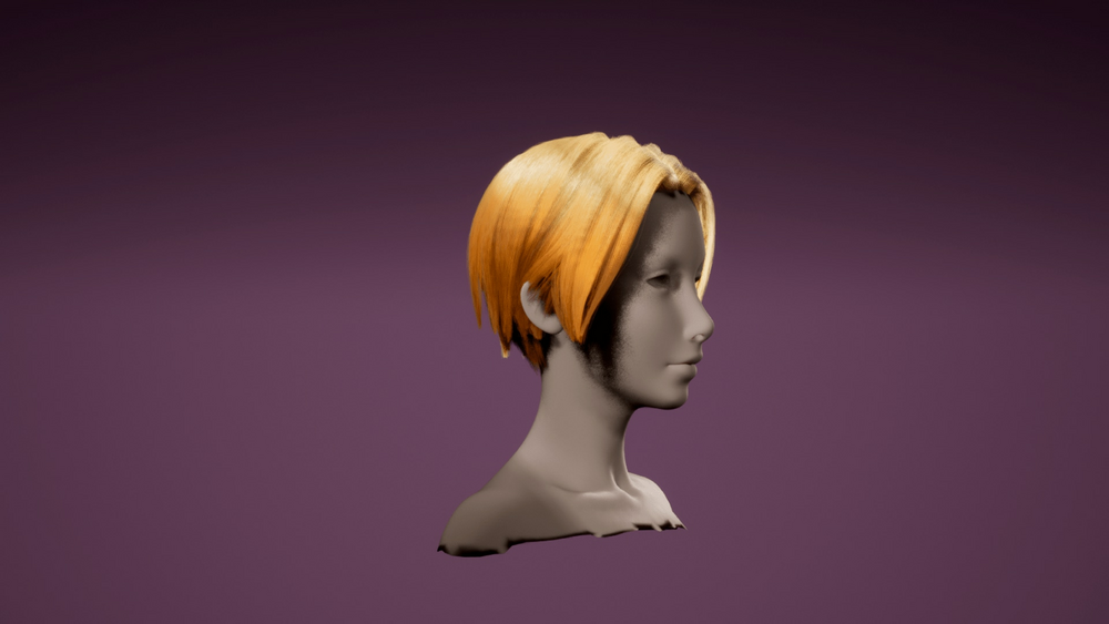 Female Stylized Hair For Game 