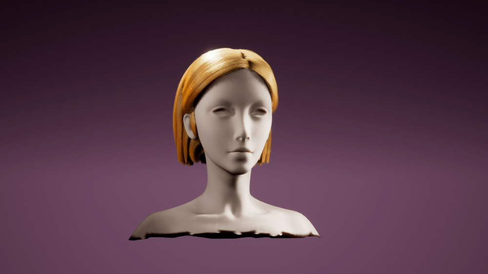 Female Stylized Hair For Game 