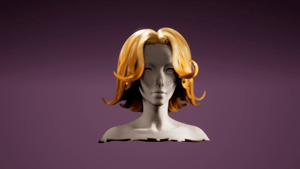 Female Stylized Hair For Game 